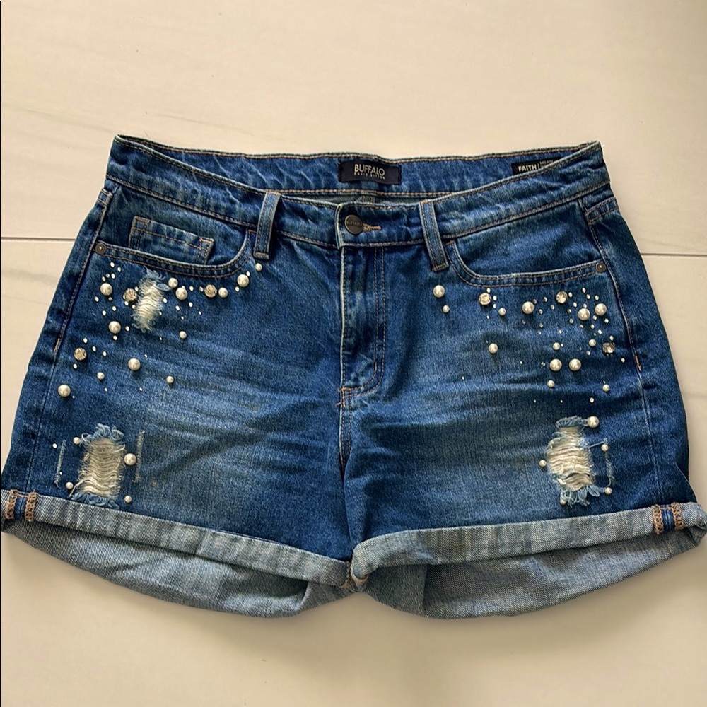 Buffalo David Bitton Denim Pearl/Crystal Shorts